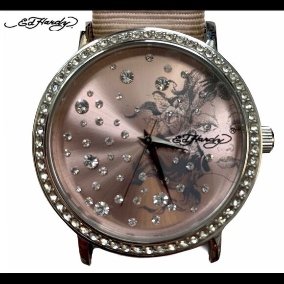 ED Hardy stainless steel water resistant Watch
